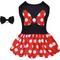 Show in main carousel: CuteBone Polka Dot Dog Mesh Sundress, Red, X-Small slide 1 of 11