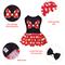 Show in main carousel: CuteBone Polka Dot Dog Mesh Sundress, Red, X-Small slide 2 of 11