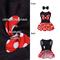 Show in main carousel: CuteBone Polka Dot Dog Mesh Sundress, Red, X-Small slide 3 of 11