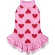 Show in main carousel: CuteBone Hearts Dog Sweater Dress, Pink, Medium slide 1 of 9