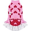 Show in main carousel: CuteBone Hearts Dog Sweater Dress, Pink, Medium slide 5 of 9