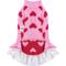 Show in main carousel: CuteBone Valentine's Day Hearts Dog Sweater Dress, Pink, Small slide 6 of 11