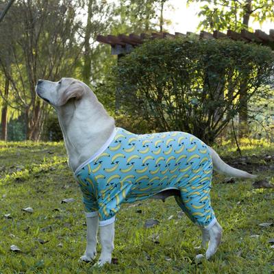 Show full view: CuteBone Bananas Big Dog Pajamas, Blue & Yellow, X-Large slide 2 of 10