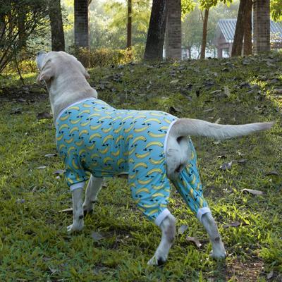 Show full view: CuteBone Bananas Big Dog Pajamas, Blue & Yellow, X-Large slide 9 of 10