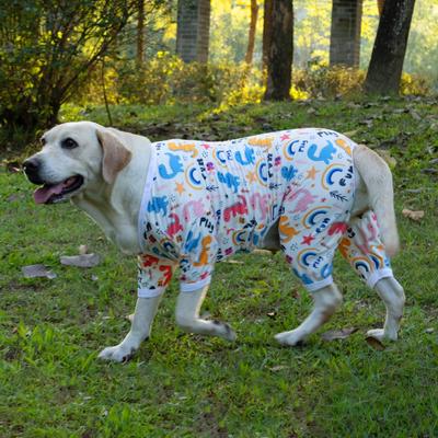 Show full view: CuteBone Dino Big Dog Pajamas, Pink & White, Medium slide 9 of 11