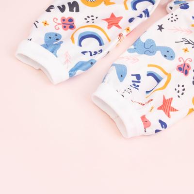 Show full view: CuteBone Dino Big Dog Pajamas, Pink & White, Medium slide 6 of 11