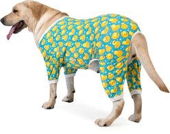 CuteBone Duck Big Dog Pajamas, Blue-Green & Yellow, X-Large