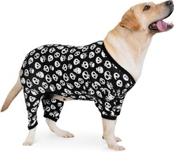 CuteBone Skull Big Dog Pajamas, Black & White, Large