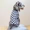 Show in main carousel: CuteBone Checkered Turtleneck Dog Pajamas, Black & White, Large slide 4 of 12