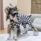 Show in main carousel: CuteBone Checkered Turtleneck Dog Pajamas, Black & White, Large slide 2 of 12