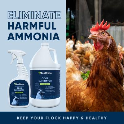 Show full view: EcoStrong Chicken Coop Odor Eliminator Spray, 1-gal jug with 32-fl oz bottle slide 4 of 7