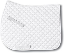 Centaur Imperial Quilted Dressage Saddle Pad, White/White