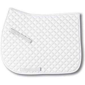 Centaur Imperial Quilted Dressage Saddle Pad, White/White