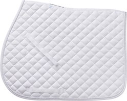 Ovation Coolmax Saddle Pad with Piping, White/White