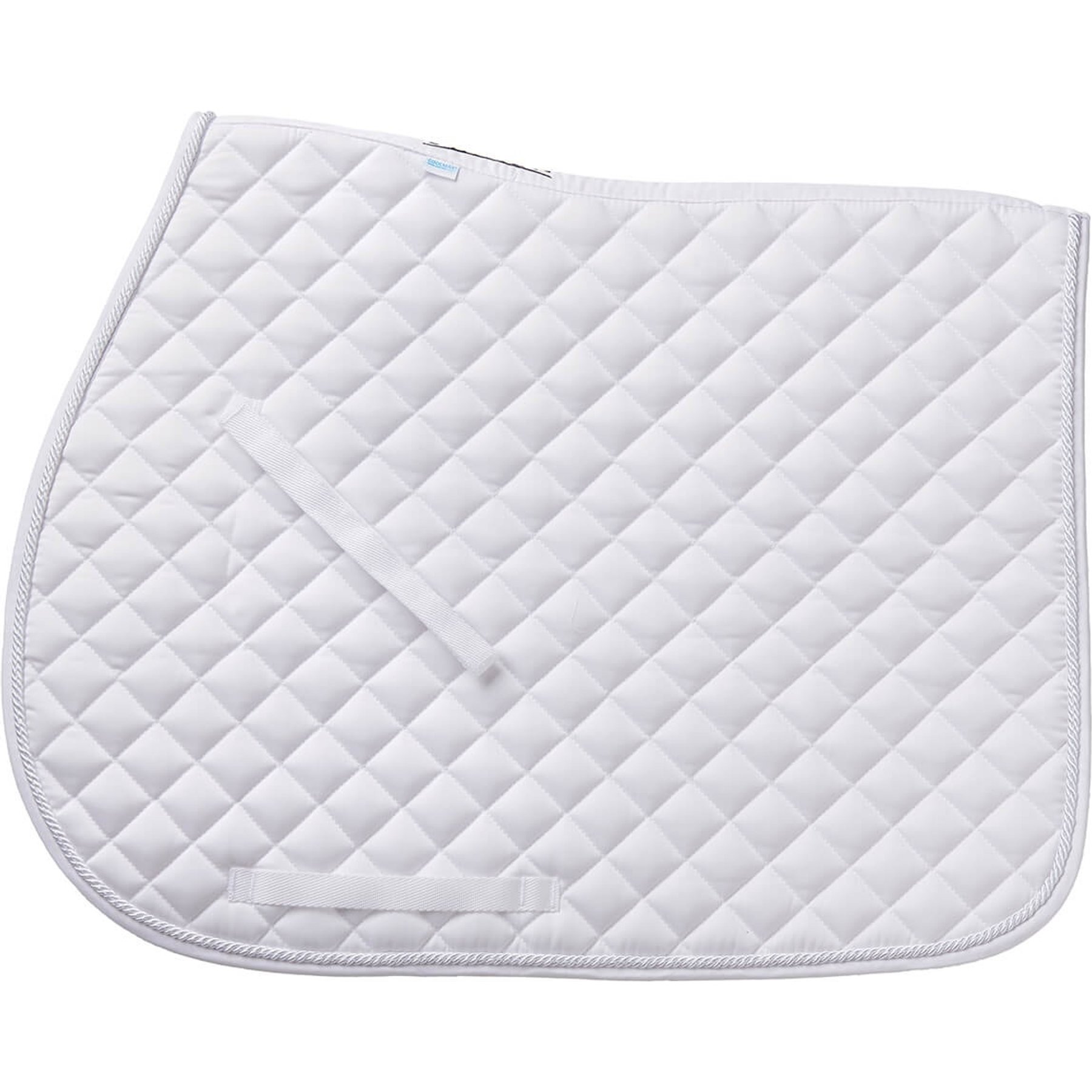 Ovation Coolmax Saddle Pad with Piping, White/White