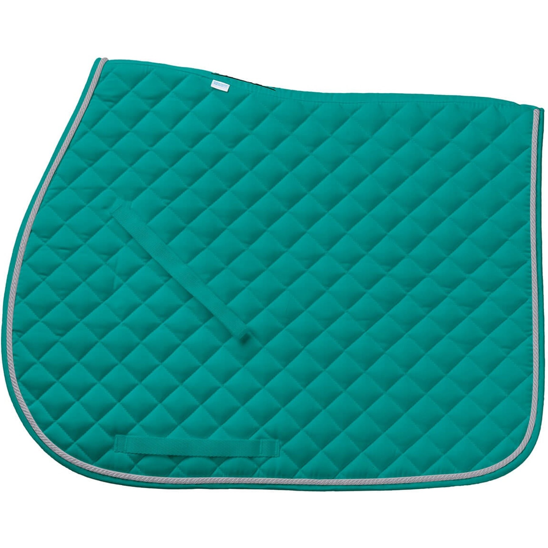 Ovation Coolmax Saddle Pad with Piping, Teal/Silver