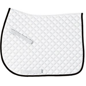Centaur Imperial Quilted Saddle Pad, White/Black