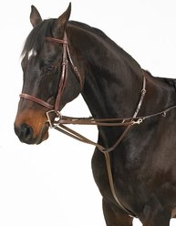 Camelot German Martingale Horse Rein, Brown