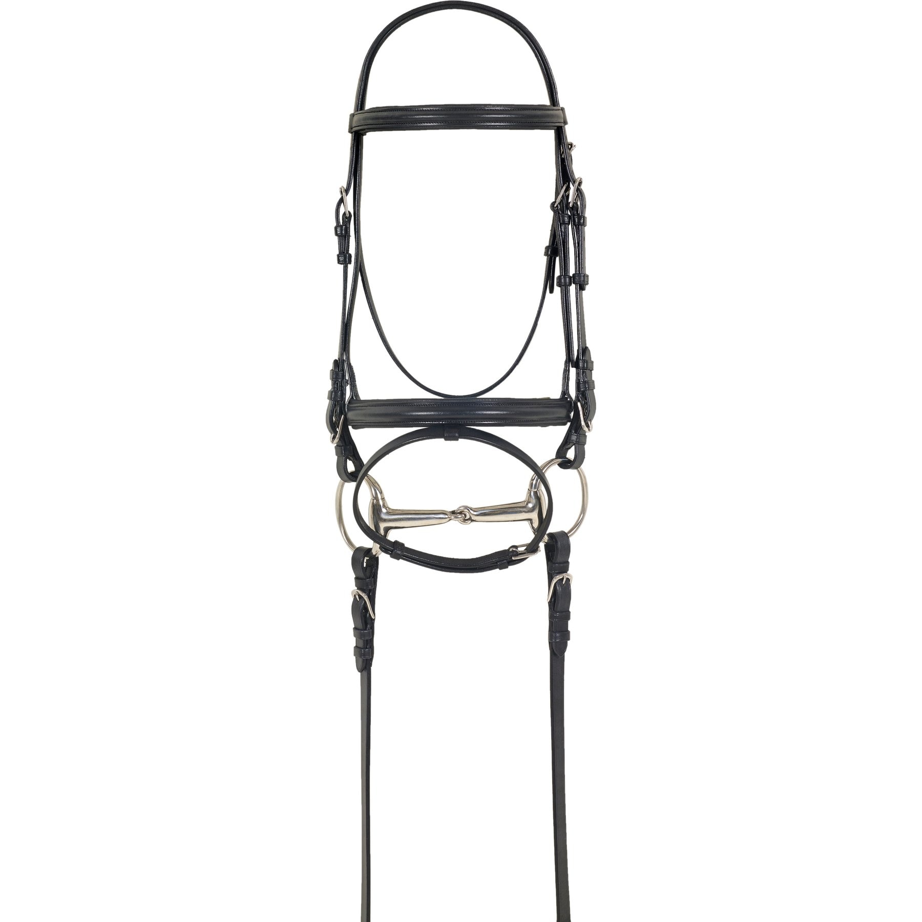 Camelot Flash Dressage Horse Bridle, Black, Cob