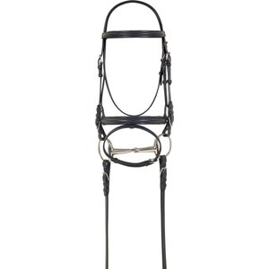 Camelot Flash Dressage Horse Bridle, Black, Oversize