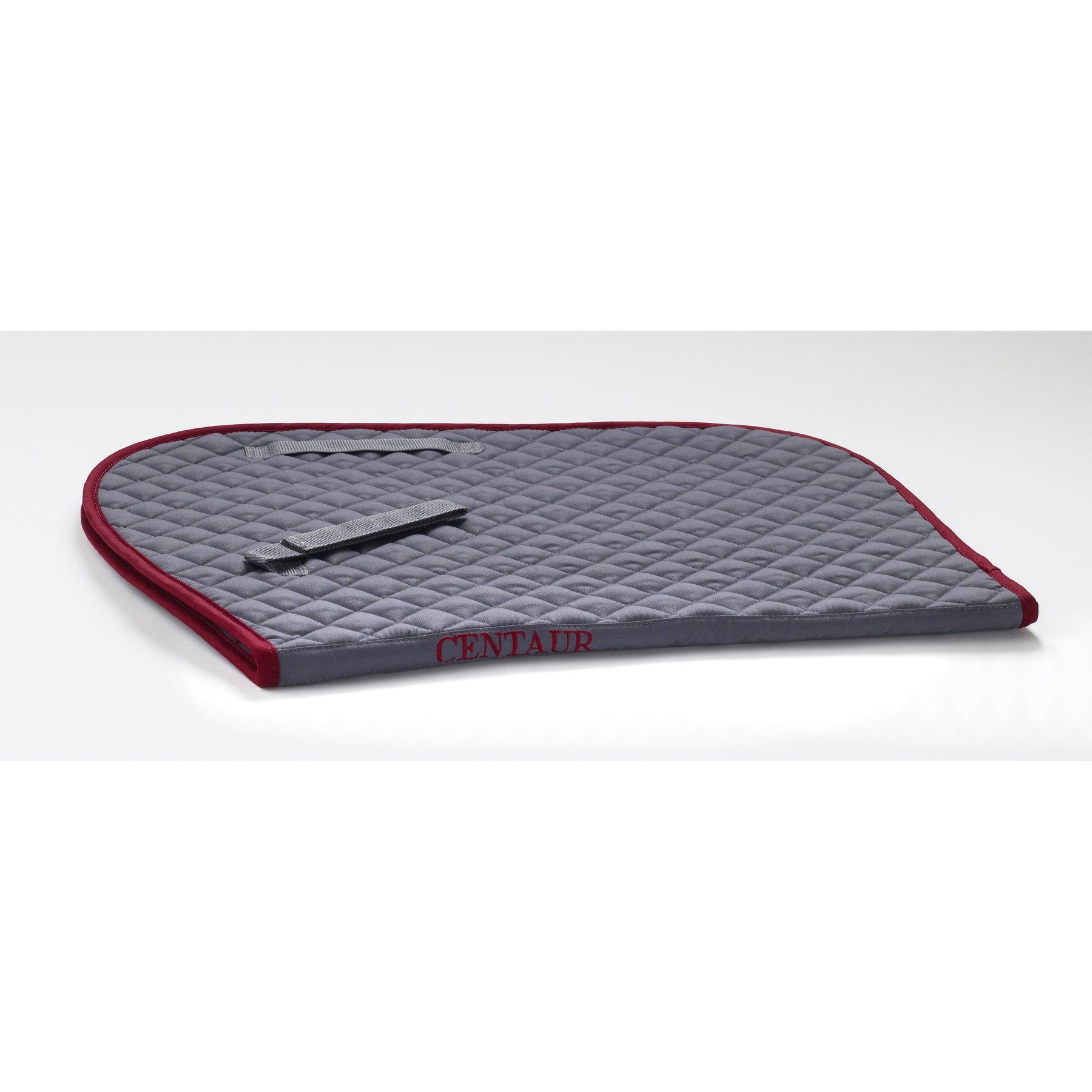 Centaur Imperial Quilted Saddle Pad, Grey/Burgundy