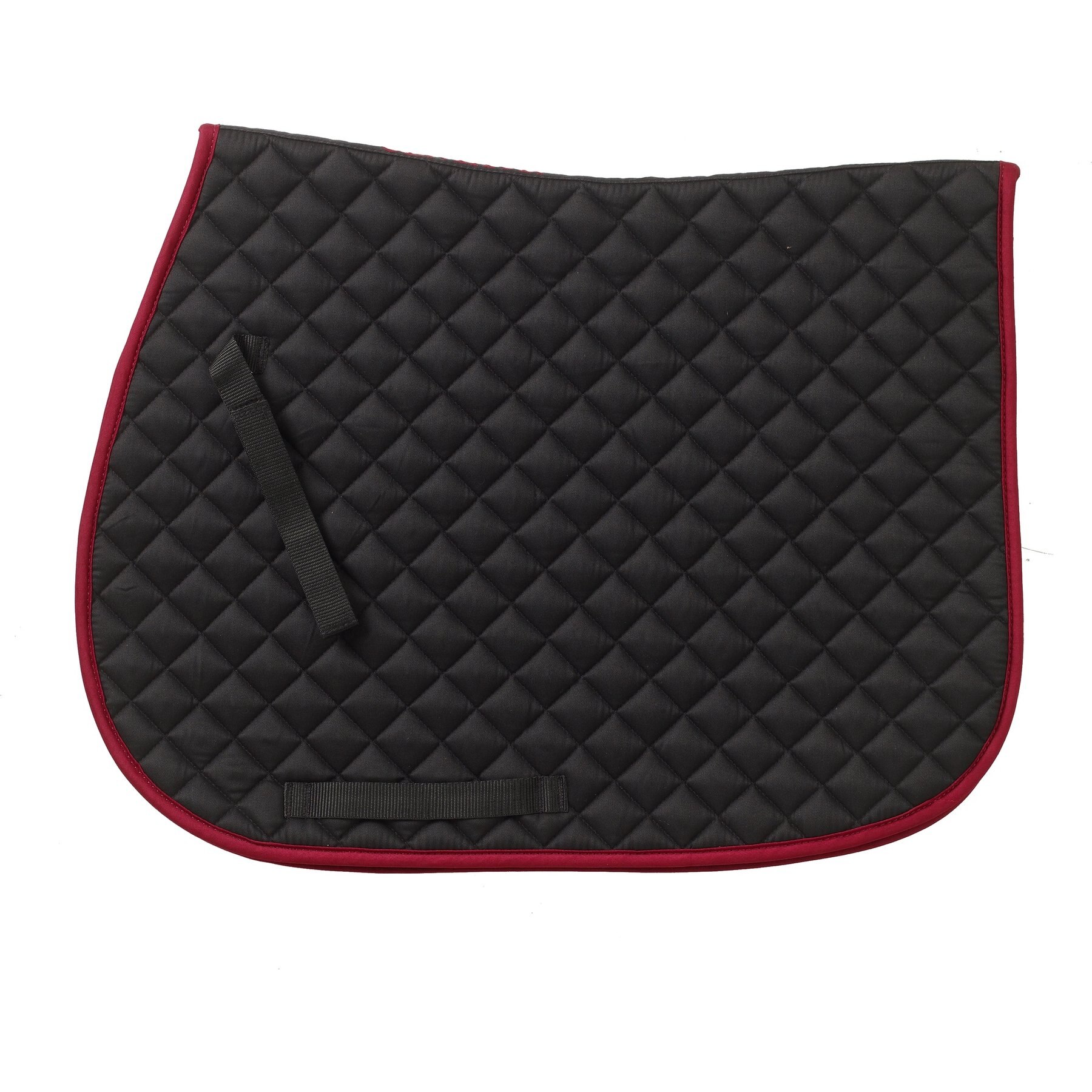 Centaur Imperial Quilted Saddle Pad, Black/Burgundy