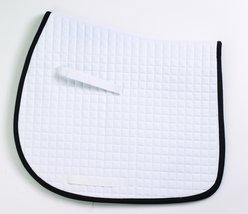 Centaur Imperial Quilted Dressage Saddle Pad, White/Black