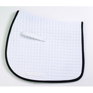 Centaur Imperial Quilted Dressage Saddle Pad, White/Black