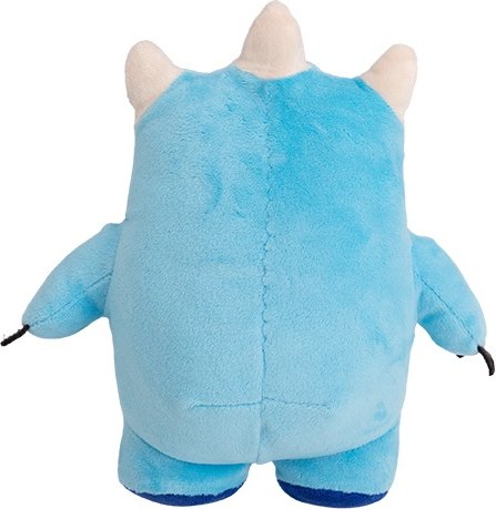 Snugarooz Jolly Joel 2-in-1 Squeaky Crinkle Plush Dog Toy with TPR Ball, Blue, 8-in