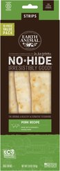 Earth Animal No-Hide Strips Thin Natural Rawhide Alternative Pork Recipe Dog Chew Treat, 10 count