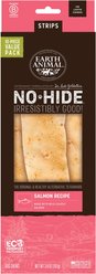 Earth Animal No-Hide Strips Thin Natural Rawhide Alternative Salmon Recipe Chew Dog Treat, 10 count