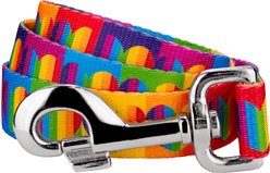 Country Brook Petz Rainbow Hearts Dog Leash, Medium: 4-ft long, 5/8-in wide