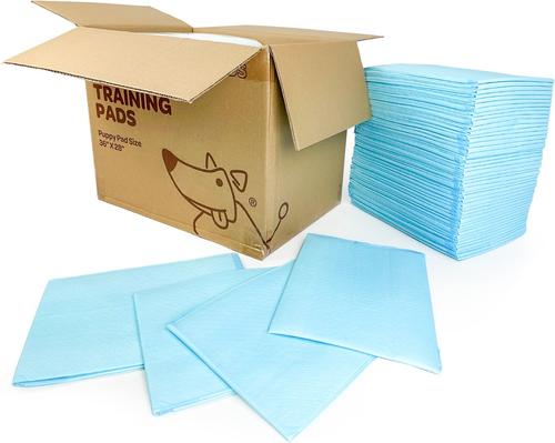 Show full view: Best Pet Supplies Disposable Puppy Pads Training Dog Potty Pads, Baby Blue, 36 x 27.5-in, 40 count slide 3 of 11