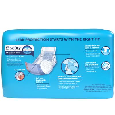 Show full view: Hartz Comfitables Stretchy Waistband Disposable Male Dog Wraps, Large, 24 count slide 9 of 12