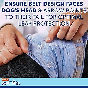 Hartz Comfitables Stretchy Waistband Disposable Male Dog Wraps, Small, 40 count