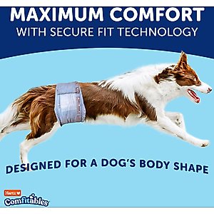 Hartz Comfitables Stretchy Waistband Disposable Male Dog Wraps, Small, 40 count