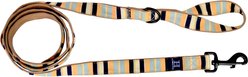 Hamilton A Day Together Ribbon Overlay Nylon Standard Dog Leash, Brown Stripes, Small/Medium: 6-ft long, 5/8-in wide