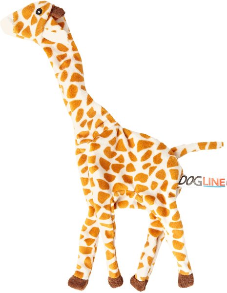 Dogline Giraffe Squeaky Dog Toy, 12-in