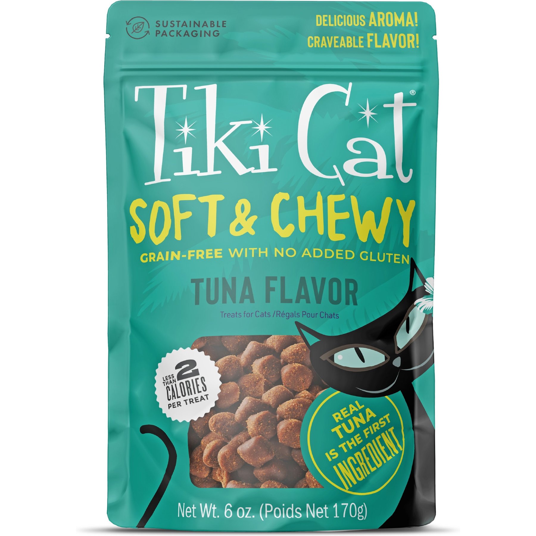 Tiki Cat Soft & Chewy Tuna Flavor Grain-Free Cat Treat, 6-oz bag