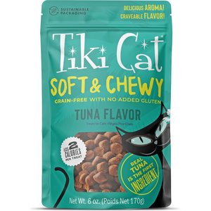 Tiki Cat Soft & Chewy Tuna Flavor Grain-Free Cat Treat, 6-oz bag