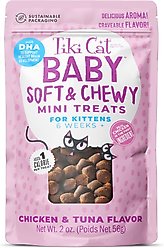 Tiki Cat Baby Soft & Chewy Chicken Flavor Grain-Free Cat Treats, 2-oz bag slide 1 of 9