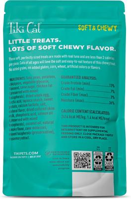 Show full view: Tiki Cat Soft & Chewy Tuna Flavor Grain-Free Cat Treats, 2-oz pouch slide 3 of 11