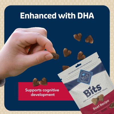 Show full view: Blue Buffalo Blue Bits Tender Beef Recipe Chicken-Free Soft-Moist Training Dog Treats, 19-oz bag slide 7 of 12