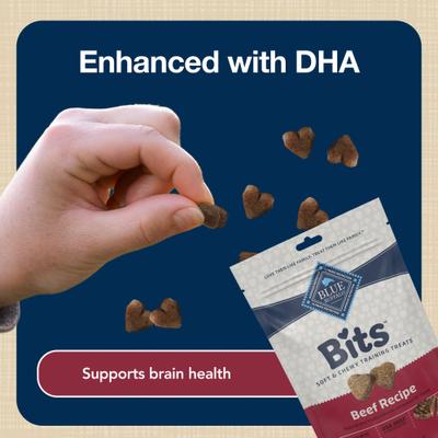 Show full view: Blue Buffalo Blue Bits Tender Beef Recipe Chicken-Free Soft-Moist Training Dog Treats, 11-oz bag slide 7 of 12