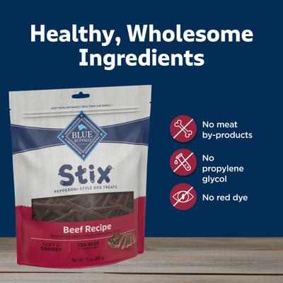 Show full view: Blue Buffalo Blue Stix Beef Recipe Pepperoni-Style Dog Treats, 5-oz bag slide 7 of 11