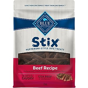 Blue Buffalo Blue Stix Beef Recipe Pepperoni-Style Dog Treats, 5-oz bag