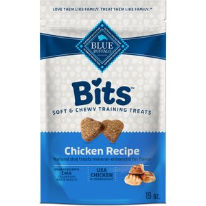 Blue Buffalo Blue Bits Tasty Chicken Recipe Soft-Moist Training Dog Treats, 19-oz bag