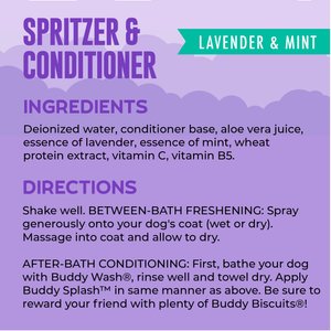 Buddy Wash Splash Lavender & Mint Dog Spritzer & Conditioner, 4-fl oz bottle