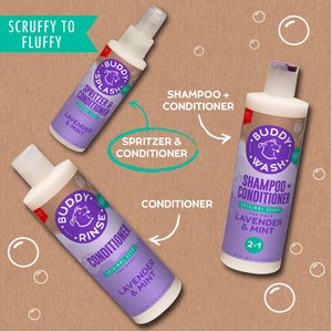 Buddy Wash Splash Lavender & Mint Dog Spritzer & Conditioner, 4-fl oz bottle