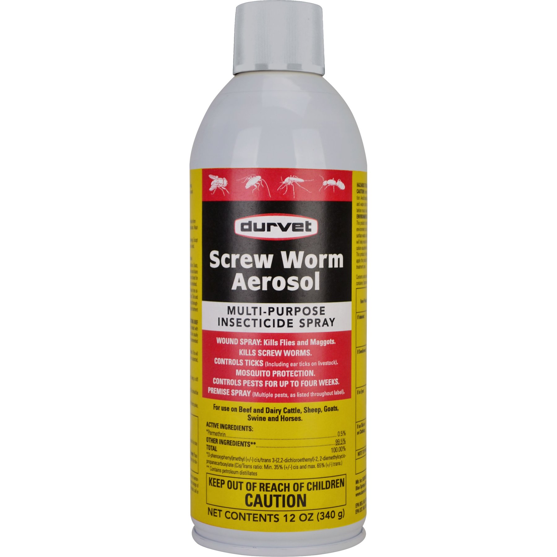 Durvet Screw Worm Farm Animal Aerosol Spray, 12-fl oz